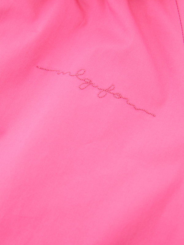 Ausgestelltes Baumwollkleid Pink
