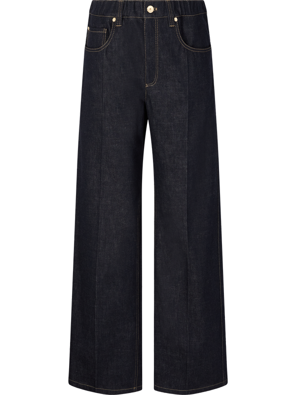 Wide-Leg Jeans Dunkelblau