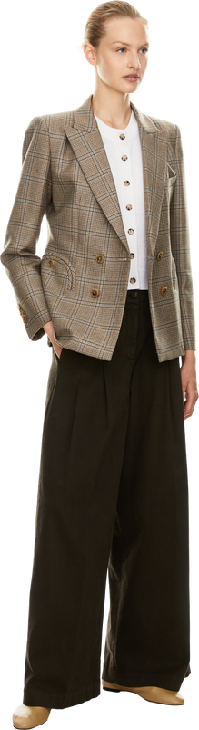 Cropped cashmere cardigan white