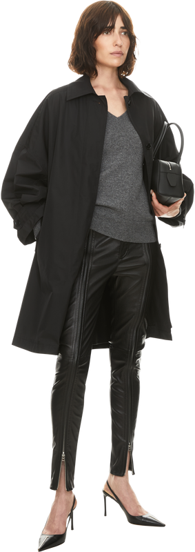 Cashmere-Pullover mit V-Ausschnitt Grau