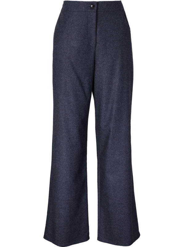 Mottled cashmere-cotton jeans dark blue