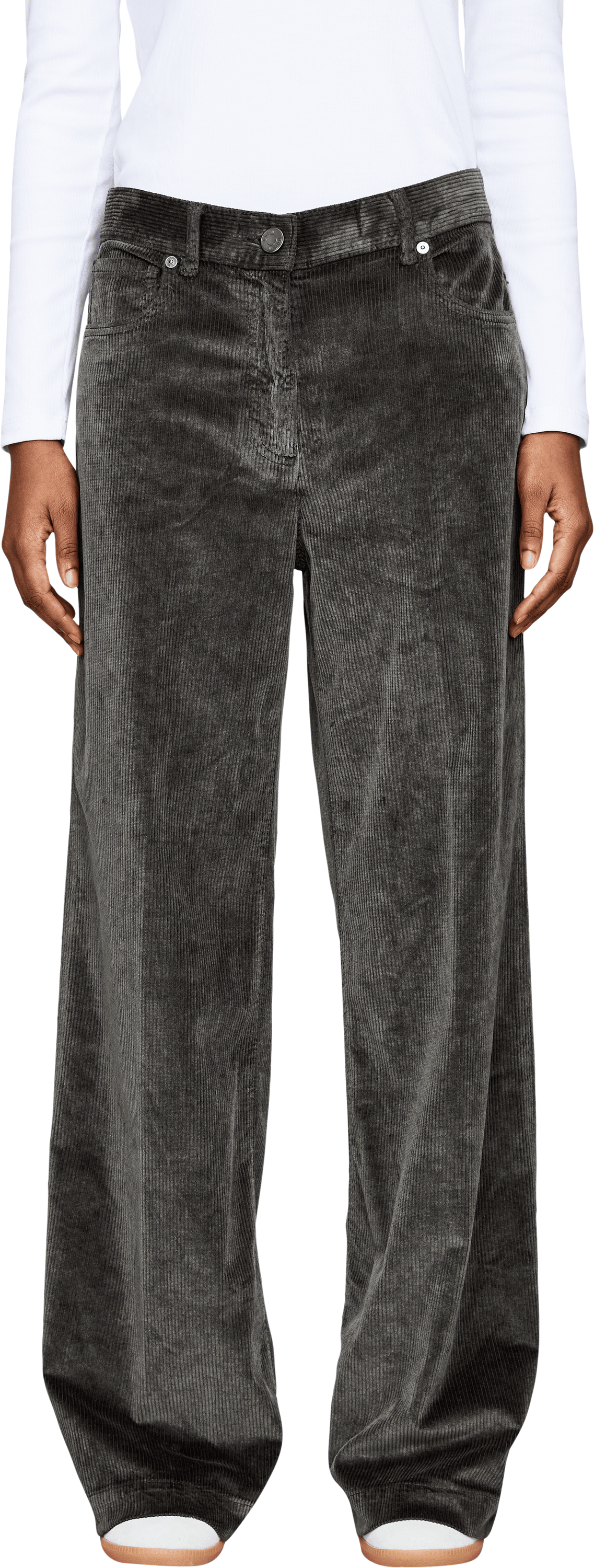 Peserico Weite Cordhose Eukalyptus, Frontansicht – UNGER.DE