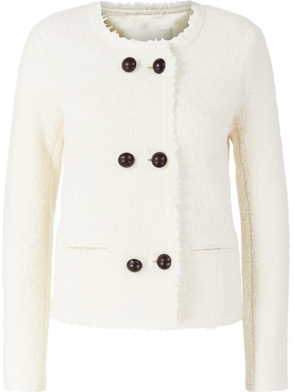 'Suely' Bouclé Jacket in Cream
