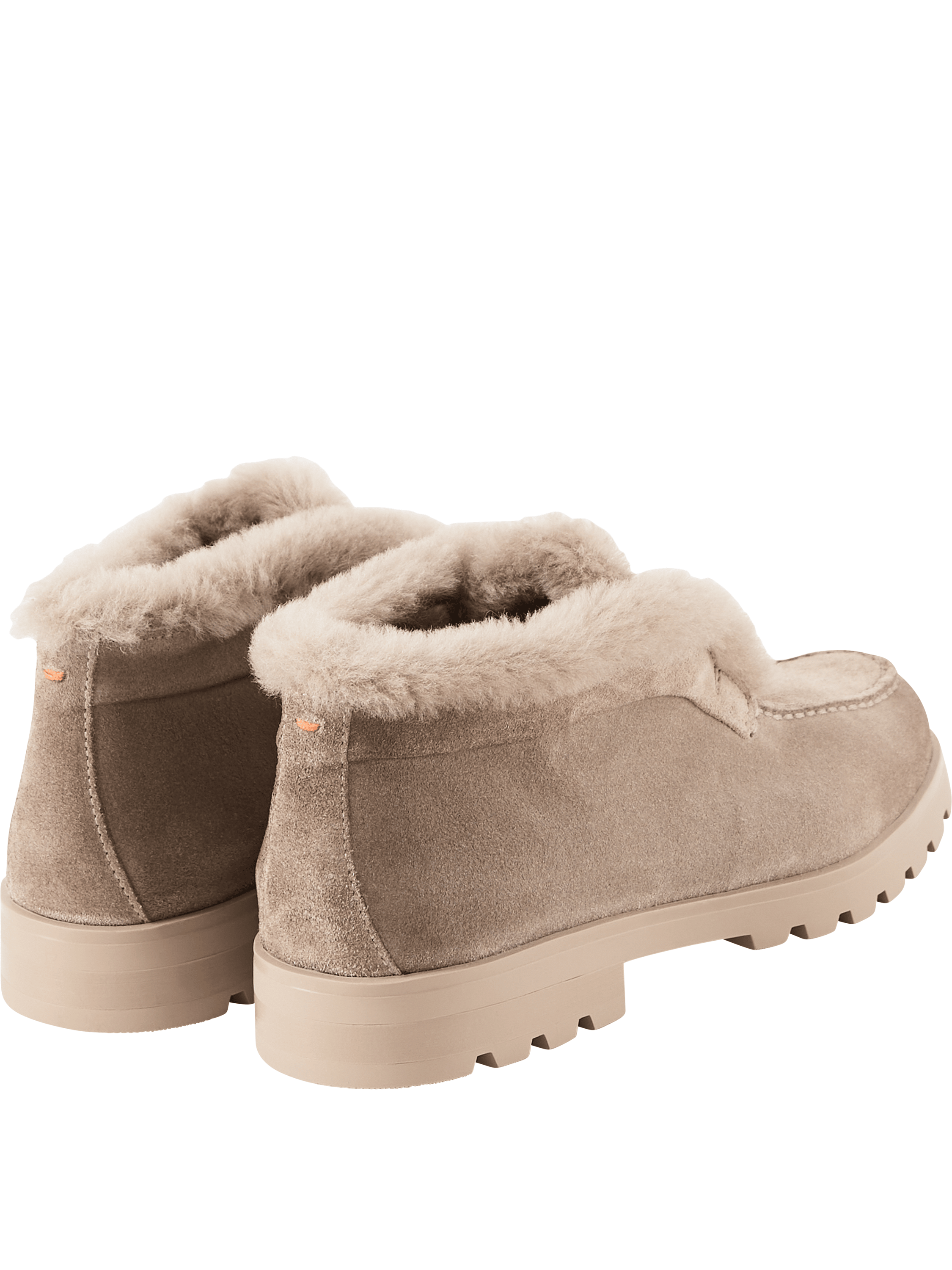 Santoni Loafer aus Veloursleder Taupe, Detailansicht – UNGER.DE