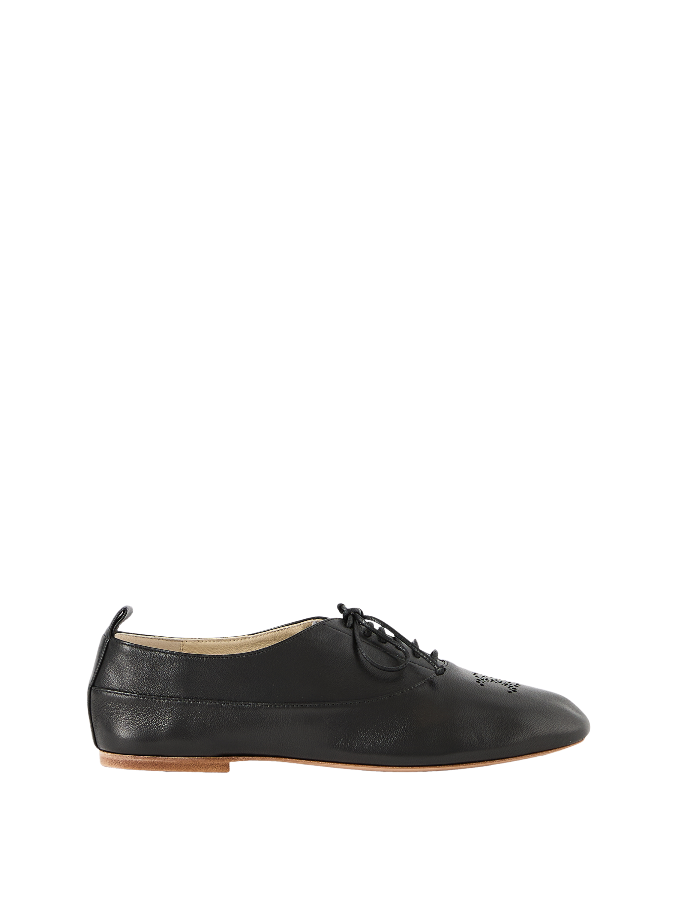 Schnürschuhe 'Lise' mit perforiertem Triomphe-Emblem Schwarz