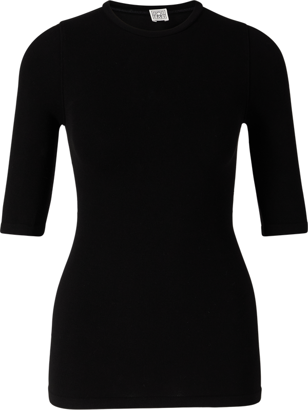 T-Shirt 'Compact Jersey' Schwarz