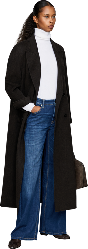 'Aimee' Wide-Leg Jeans, Medium Blue