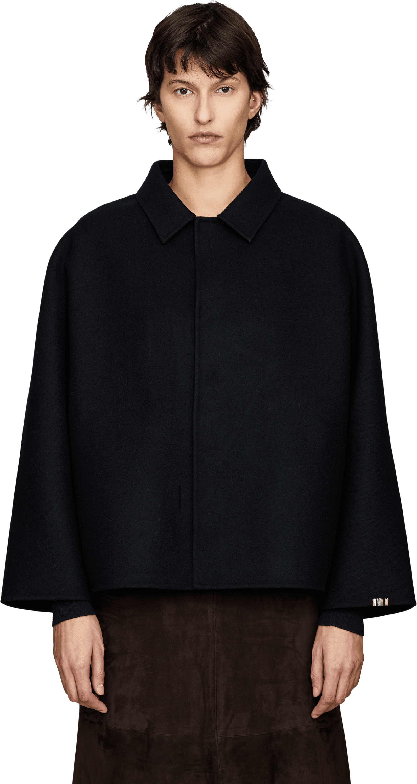 extreme cashmere x Woll-Cashmere-Jacke 'n°526 Jamie' Schwarz, Frontansicht – UNGER.DE
