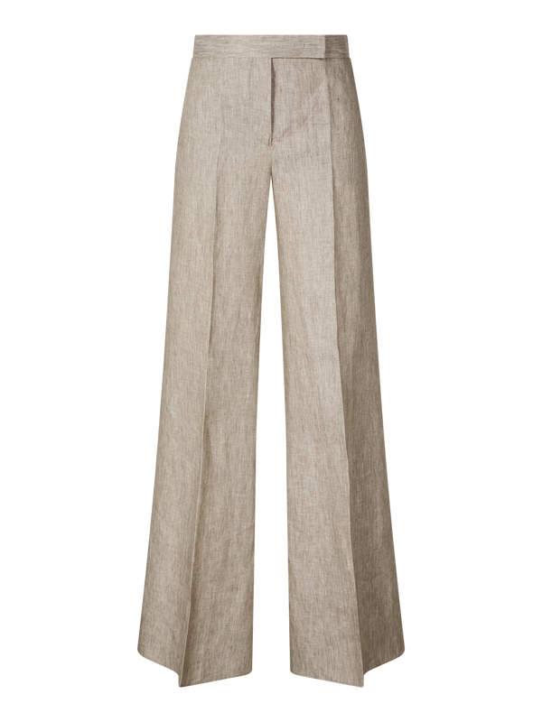 Weite Leinenhose 'Deserto' Beige