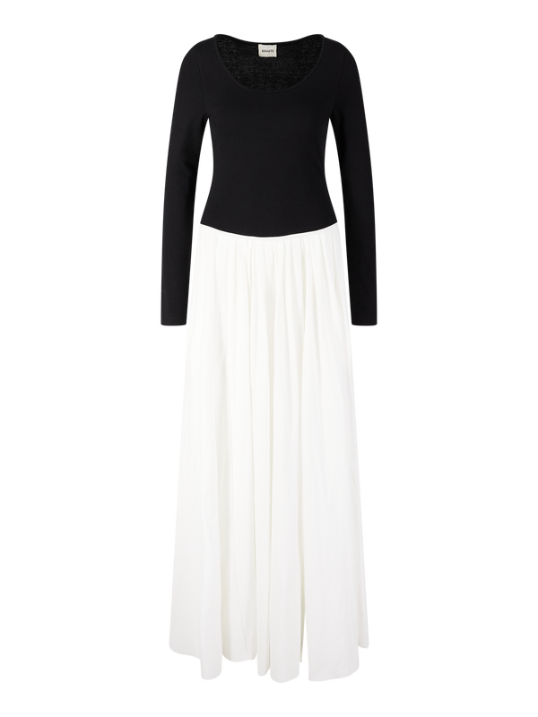 Maxikleid 'Carlotta' Schwarz/Weiß