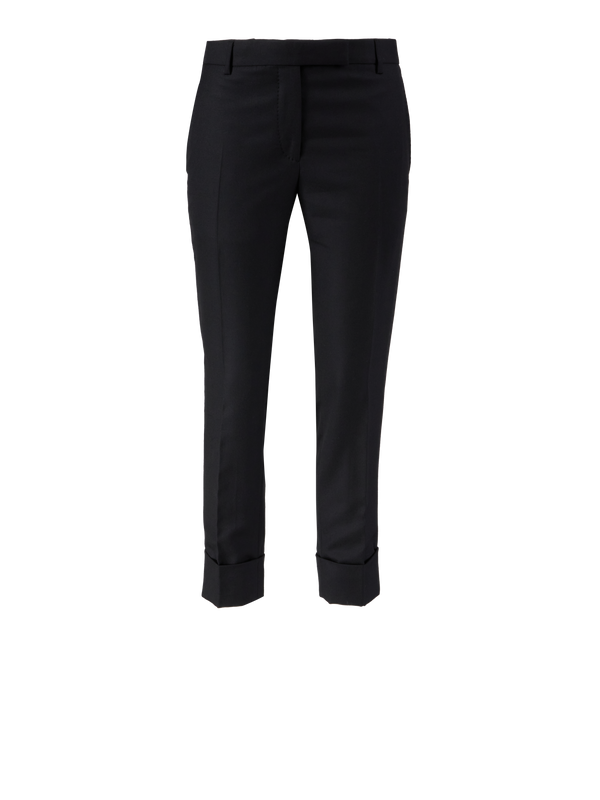 Zigarettenhose mit niedrigem Bund Schwarz