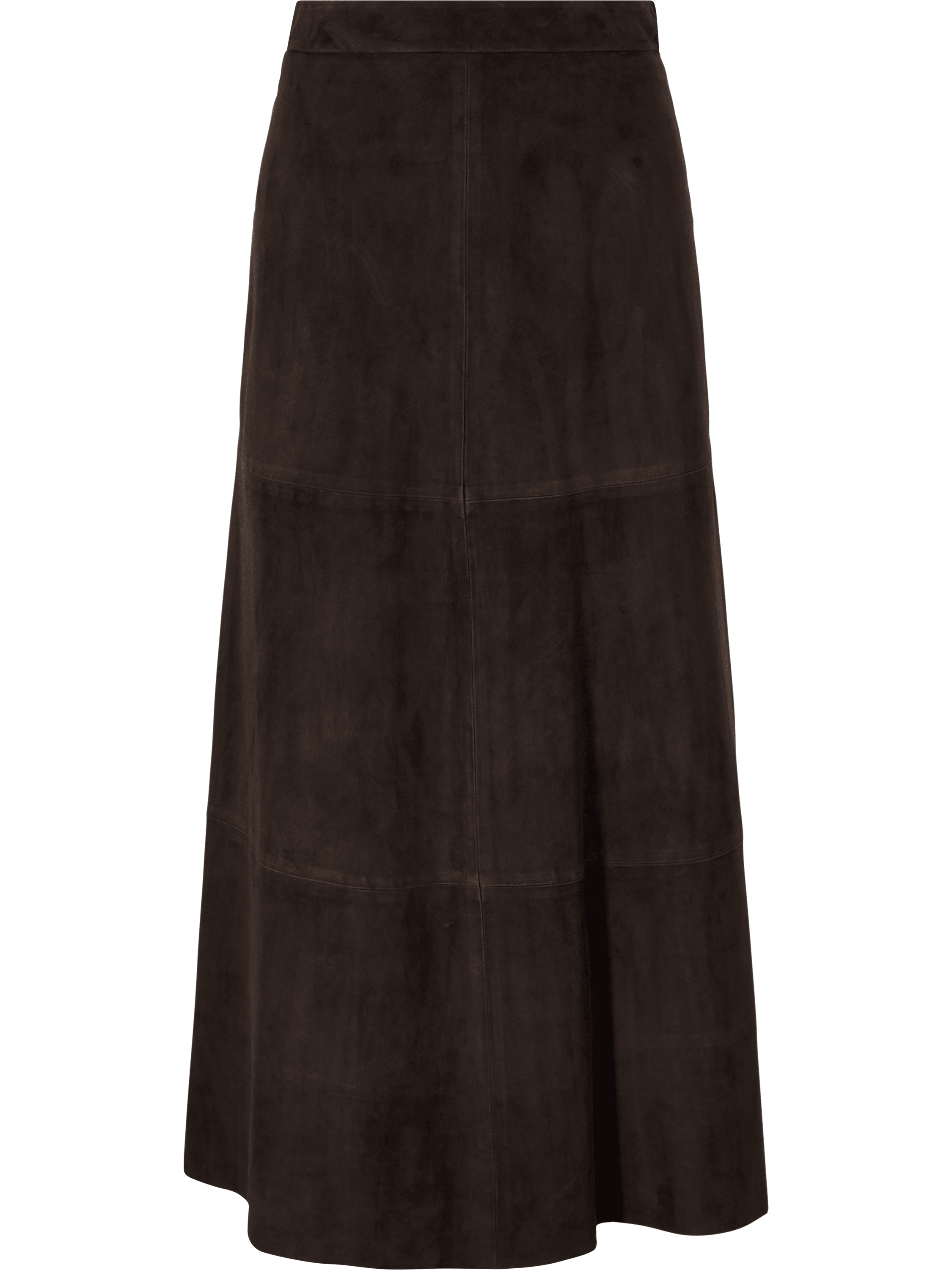 'S Max Mara 'Fiorire' flared skirt in dark brown suede, Product view – UNGER.DE
