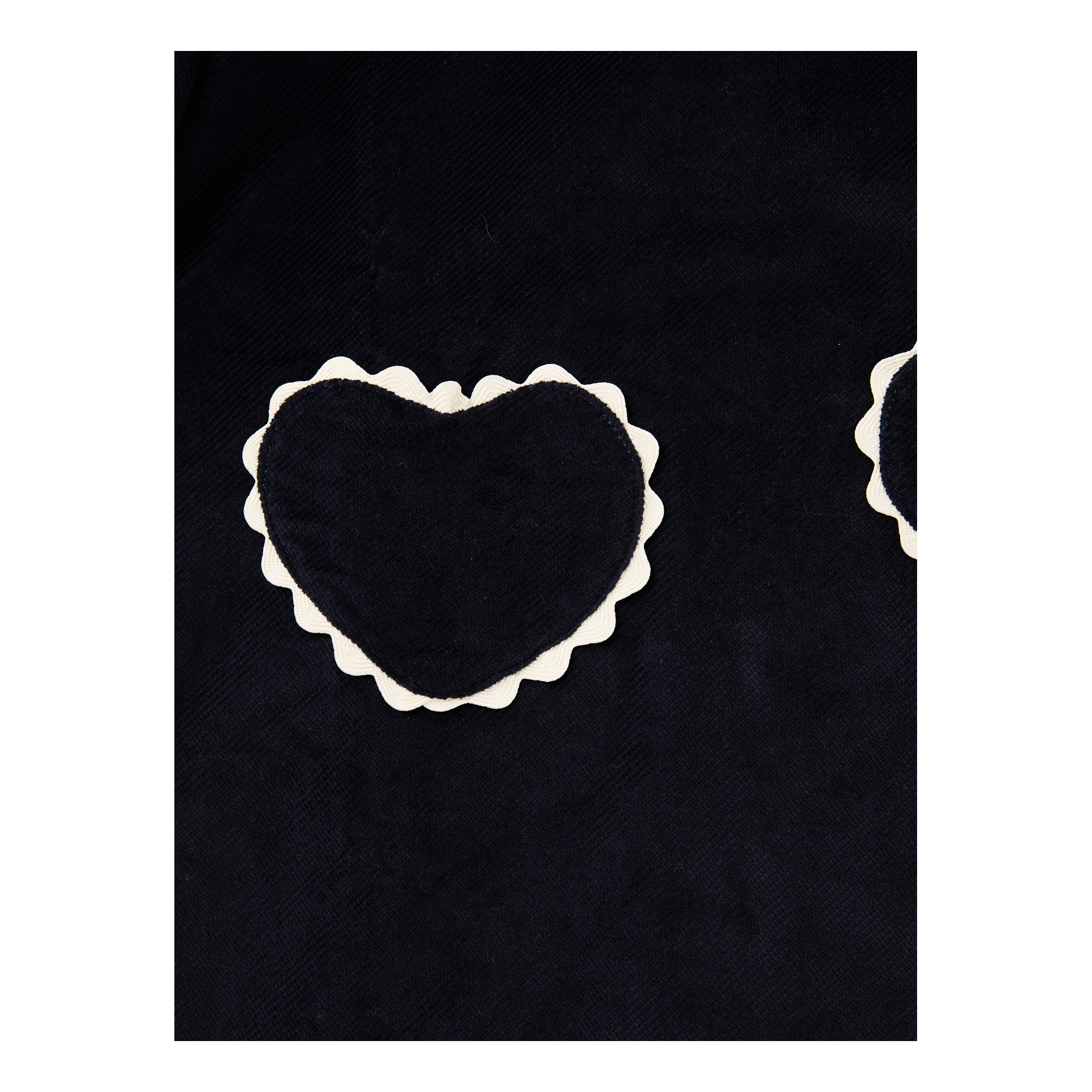 Mipounet 'Clotilde' dress in navy blue velvet, Front view – UNGER.DE
