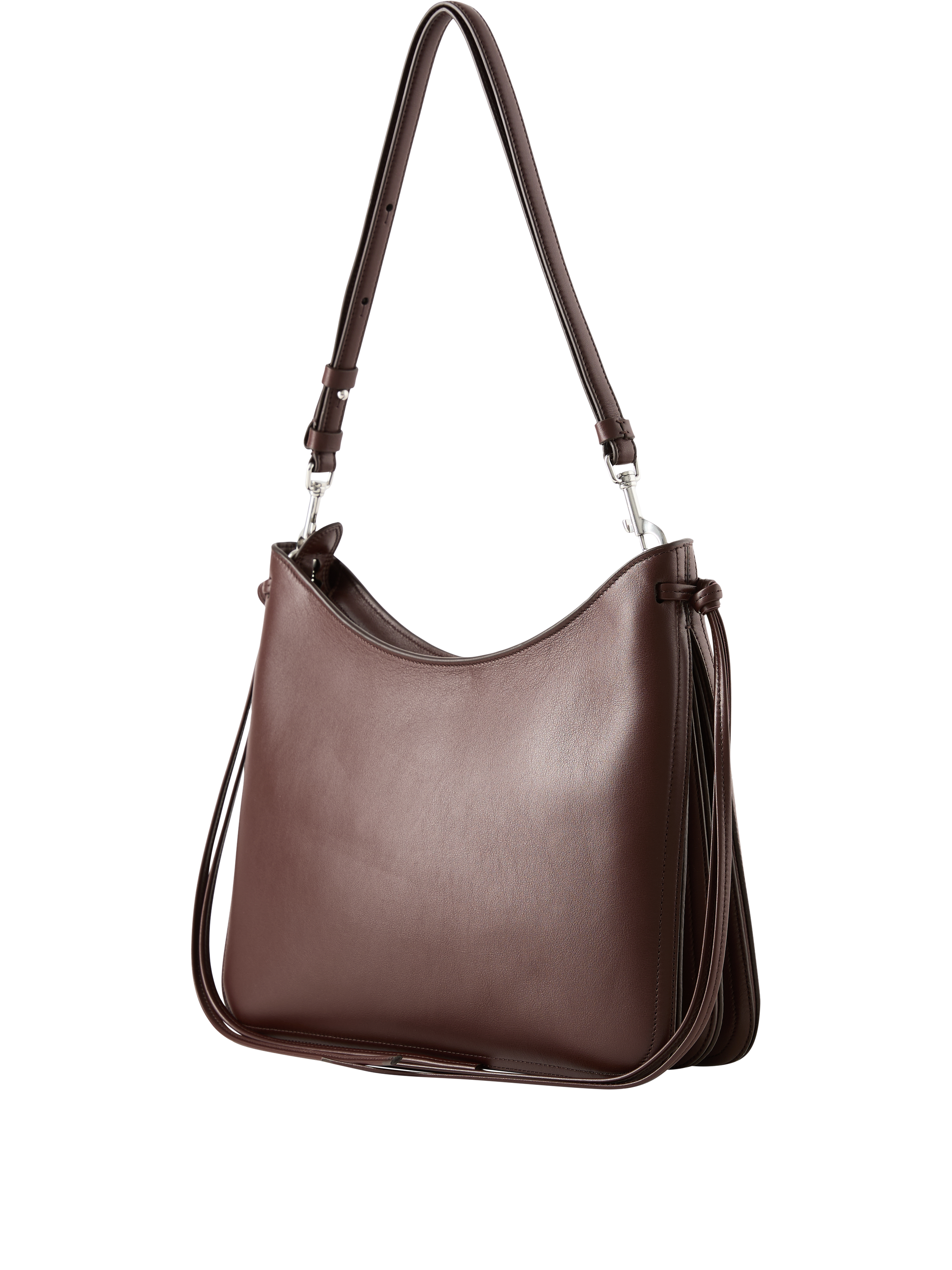 Phoebe Philo Schultertasche 'Gig Medium' Bordeaux, Frontansicht – UNGER.DE