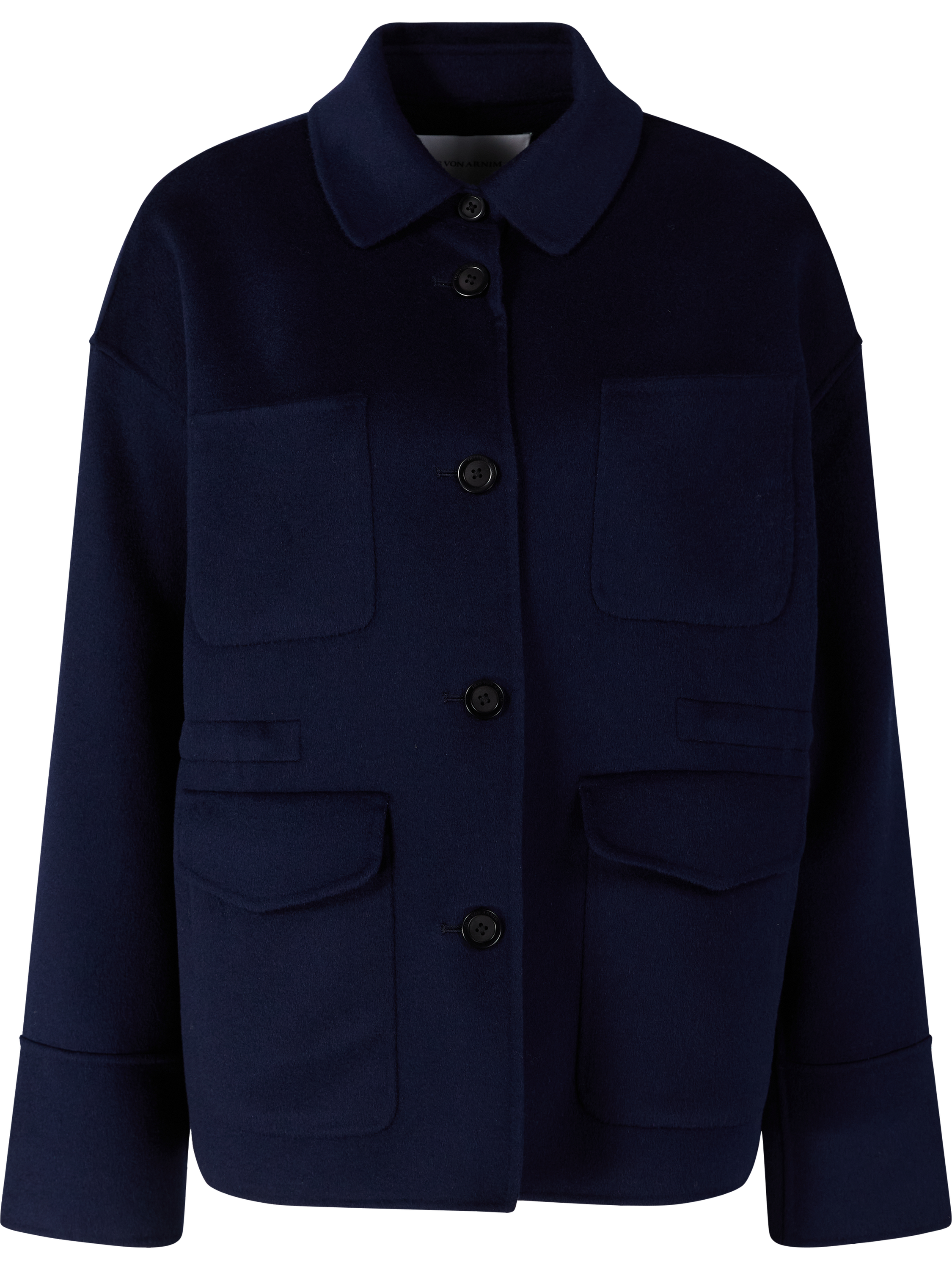 ‘Danessa’ reversible jacket in wool and cashmere, Ocean