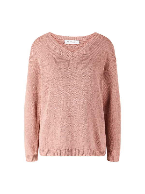 Pullover 'Diona' aus Seide und Leinen Rosenholz