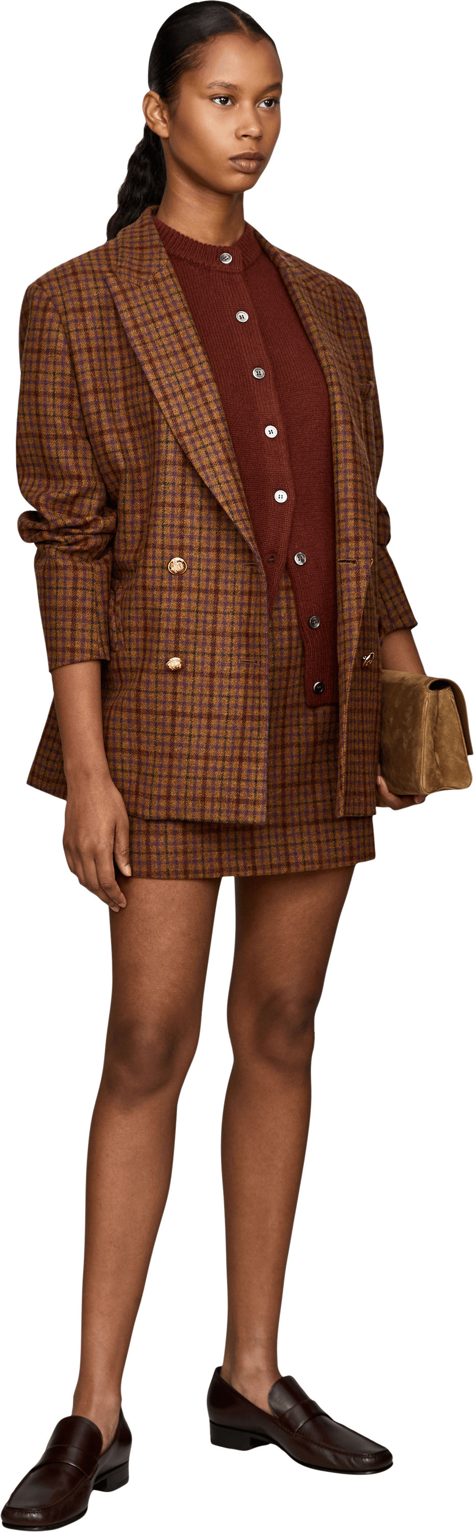 Blazé Milano Karierter Wollblazer 'Sweet Sea Nightbreak' Braun – UNGER.DE