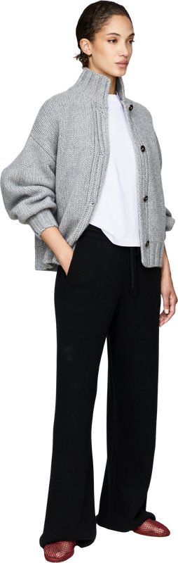 Weite Cashmere-Hose Black