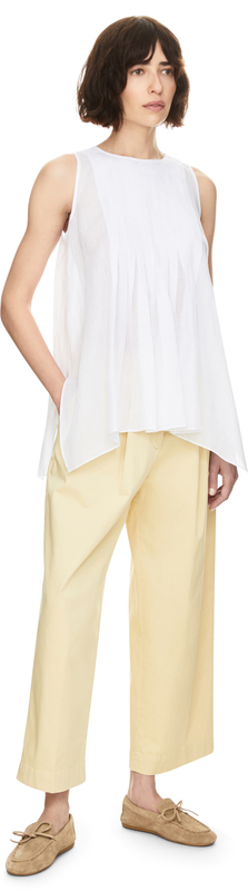 Ärmellose Bluse 'Bergamotto' Weiß