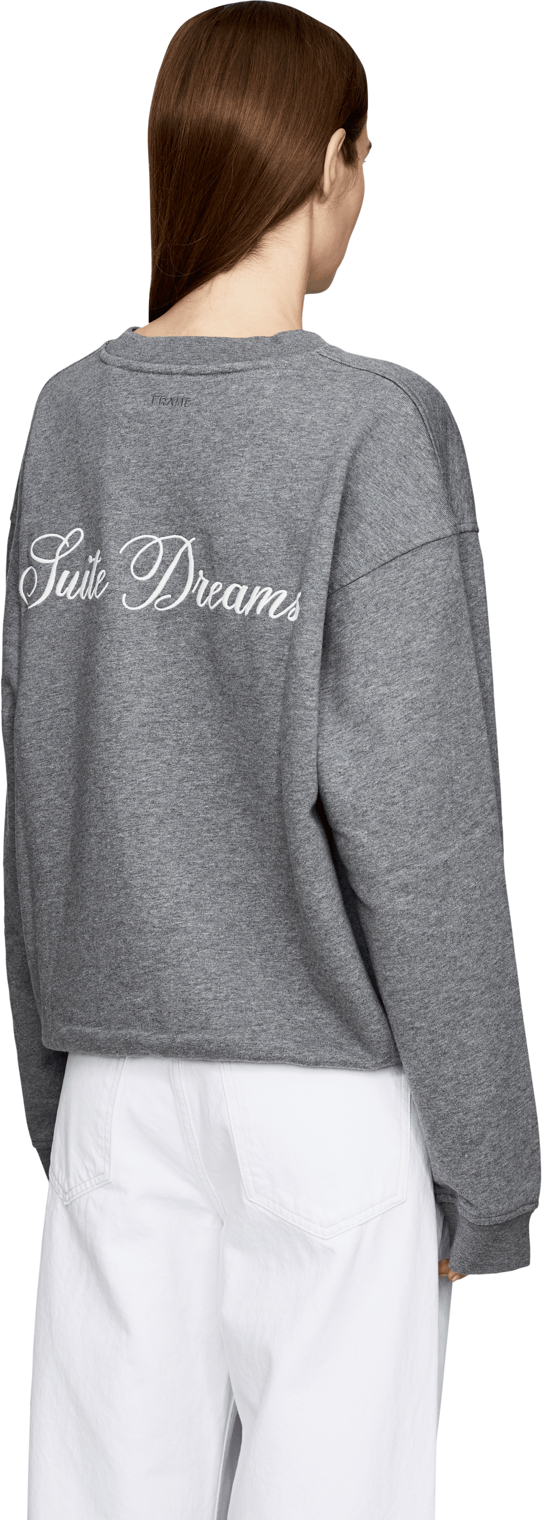 Frame Sweatshirt 'Frame x Ritz Paris' Unisex Grau, Rückansicht – UNGER.DE