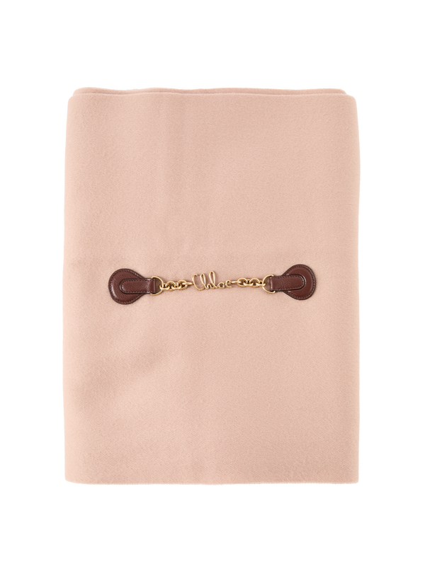 Wollschal 'Iconic' mit Kettenverschluss Rosé