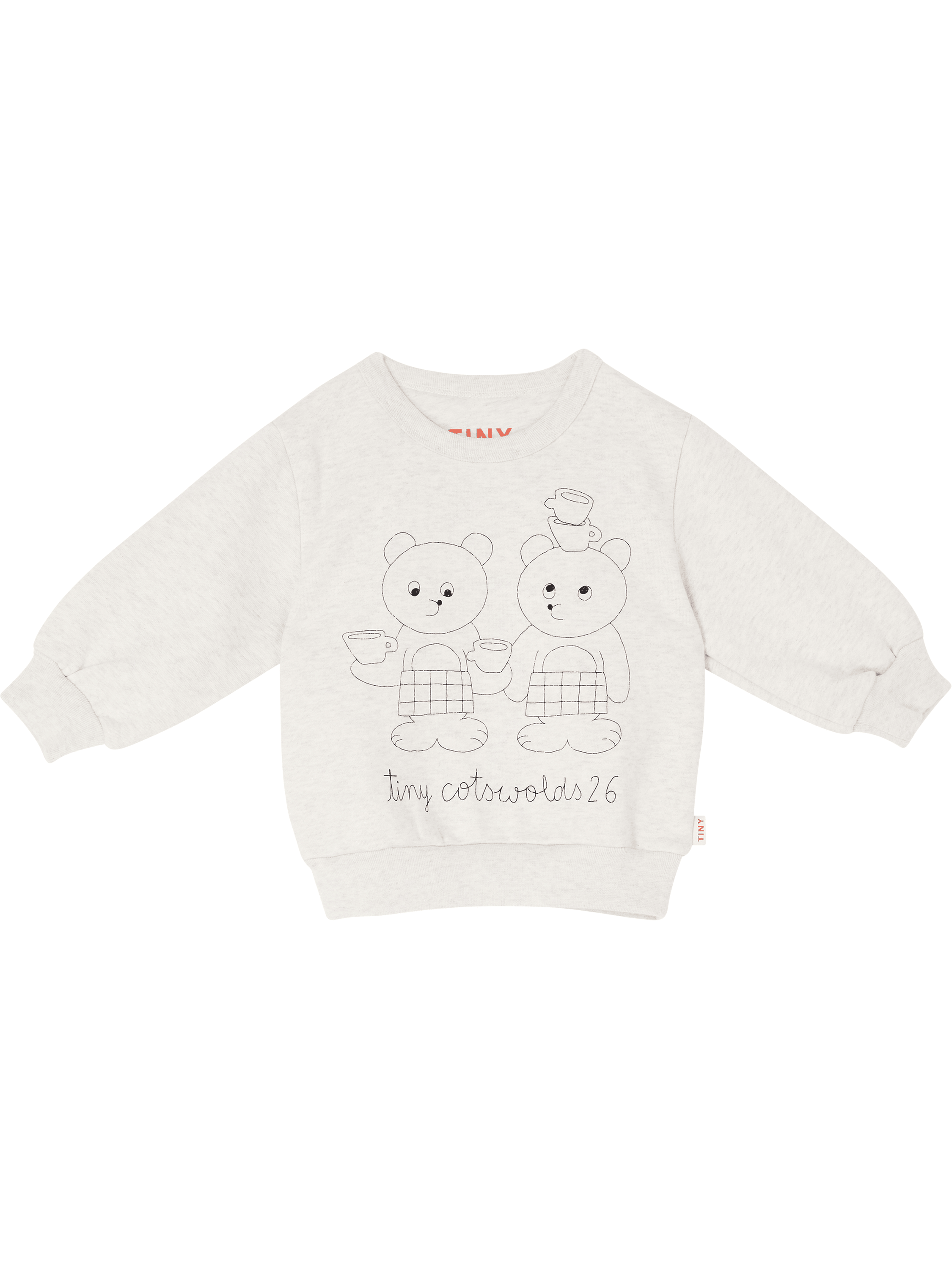 TINYCOTTONS 'Tiny Tea Room Graphic' Sweatshirt – Grey, Product view – UNGER.DE
