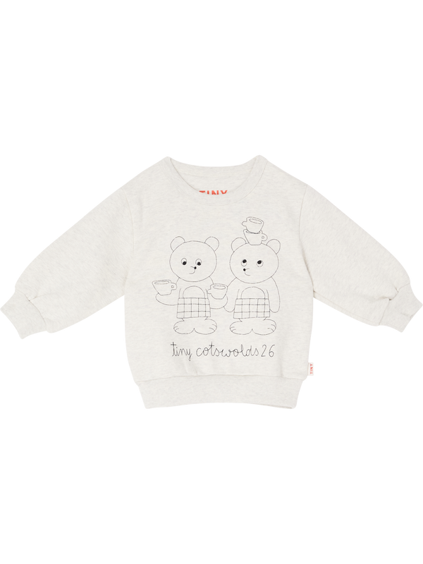 'Tiny Tea Room Graphic' Sweatshirt – Grey