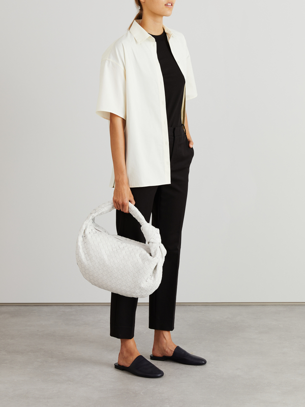 Baumwoll-Hose mit Bügelfalte Schwarz