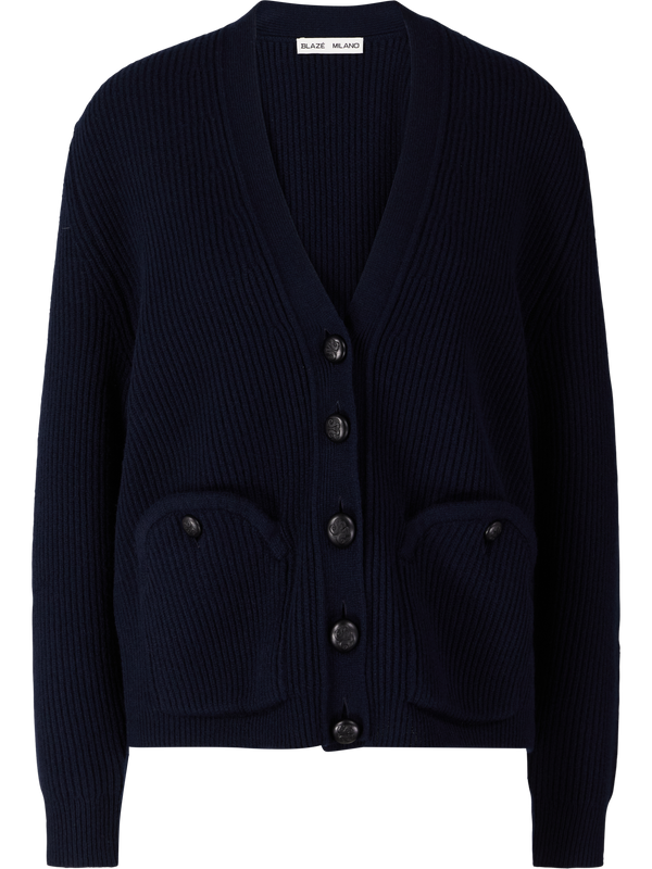Woll-Cashmere-Strickjacke 'Highland Uda' Schwarz