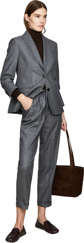 Woll-Cashmere-Hose Grau