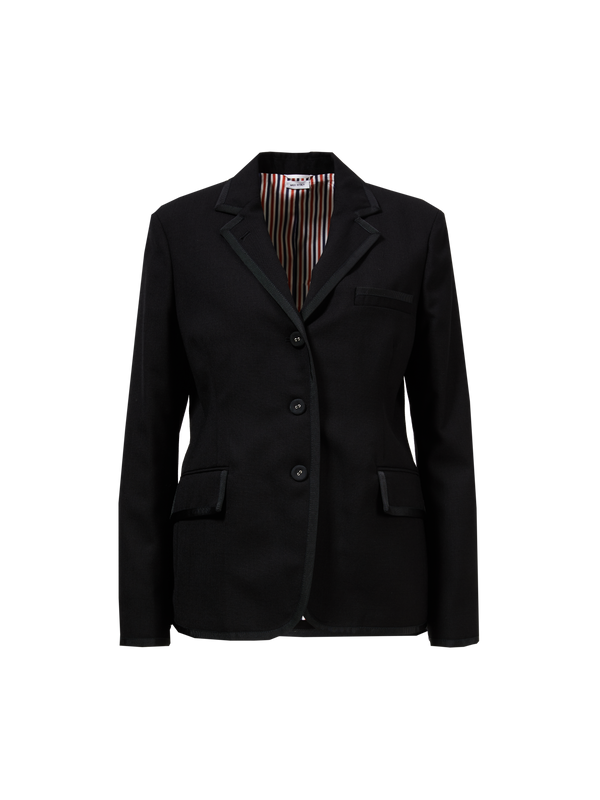 Woll-Blazer 'Wide Lapel' Schwarz