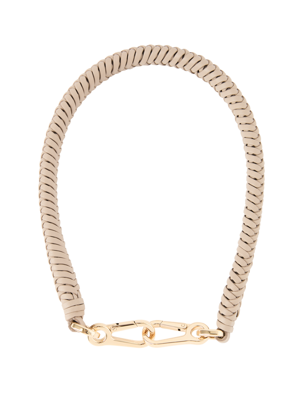 Short 'Arrow' bag strap in sand
