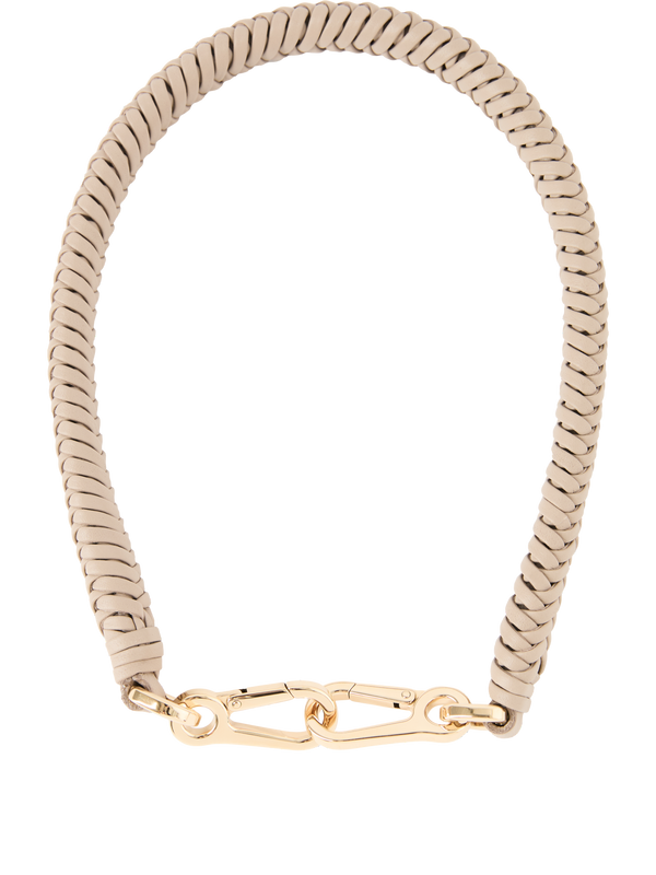 Short 'Arrow' bag strap in sand
