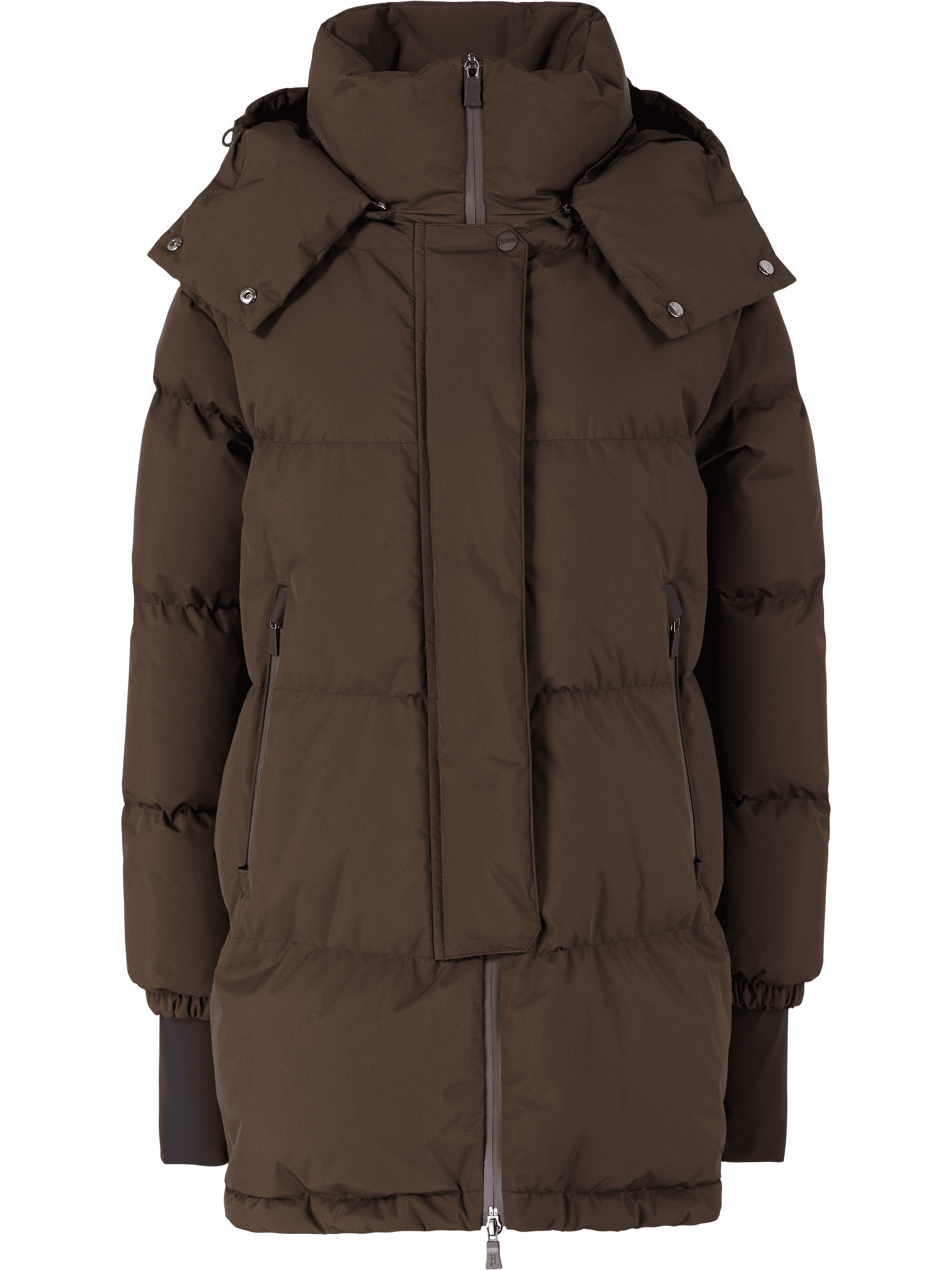 Herno Braune Daunenjacke aus 2-Layer-WINDSTOPPER® Braun, Produktansicht – UNGER.DE