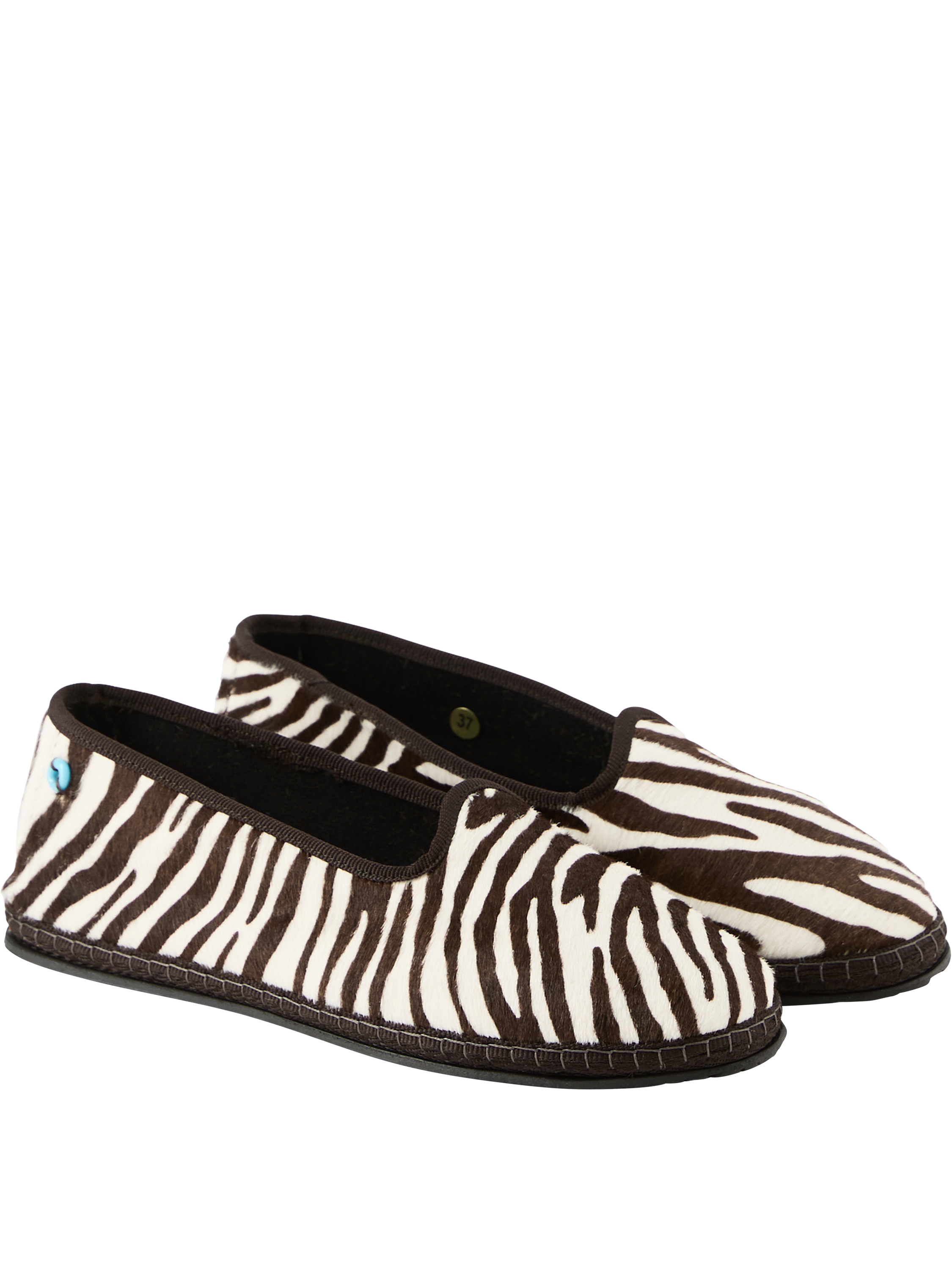 Piedàterre Venezia 'Modigliani Cavallino' Zebra Loafers, Back view – UNGER.DE