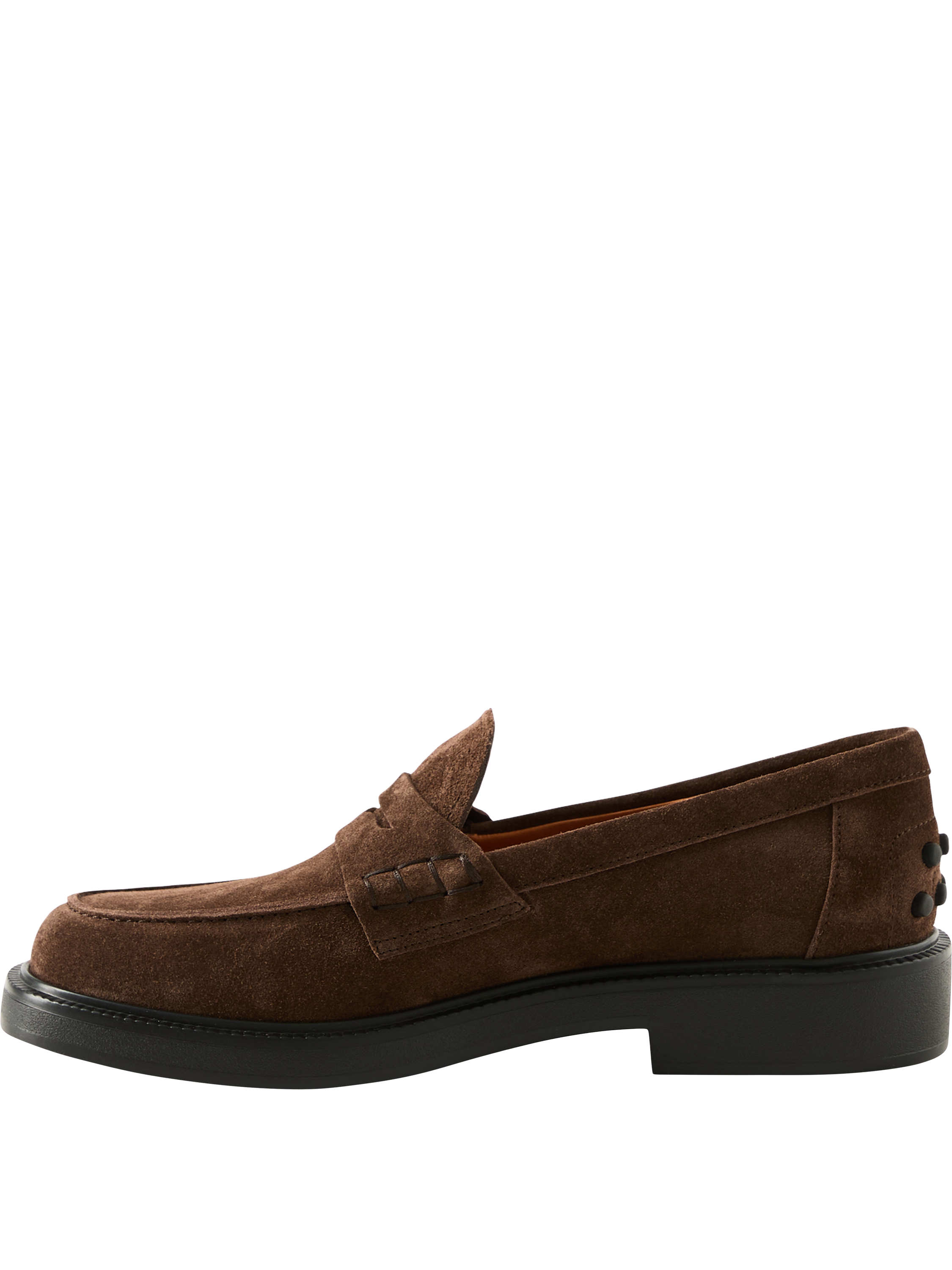 TOD'S Loafer aus Veloursleder Dunkelbraun, Frontansicht – UNGER.DE