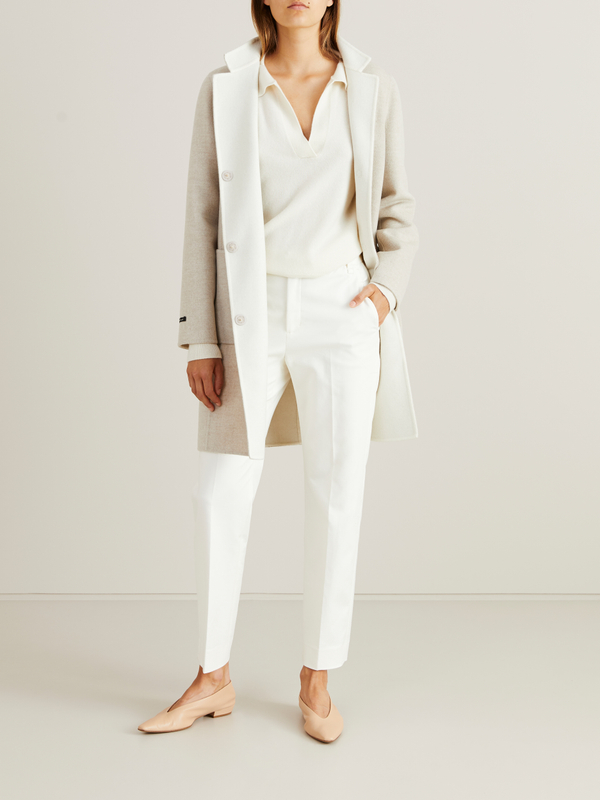 Baumwoll-Hose mit Bügelfalte Weiß