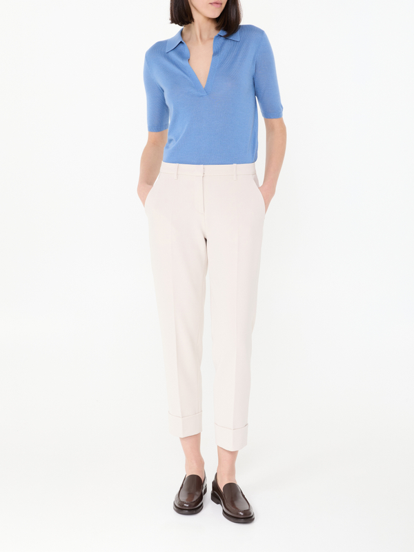 Relaxed-Fit Stoffhose 'Krystal' Crème