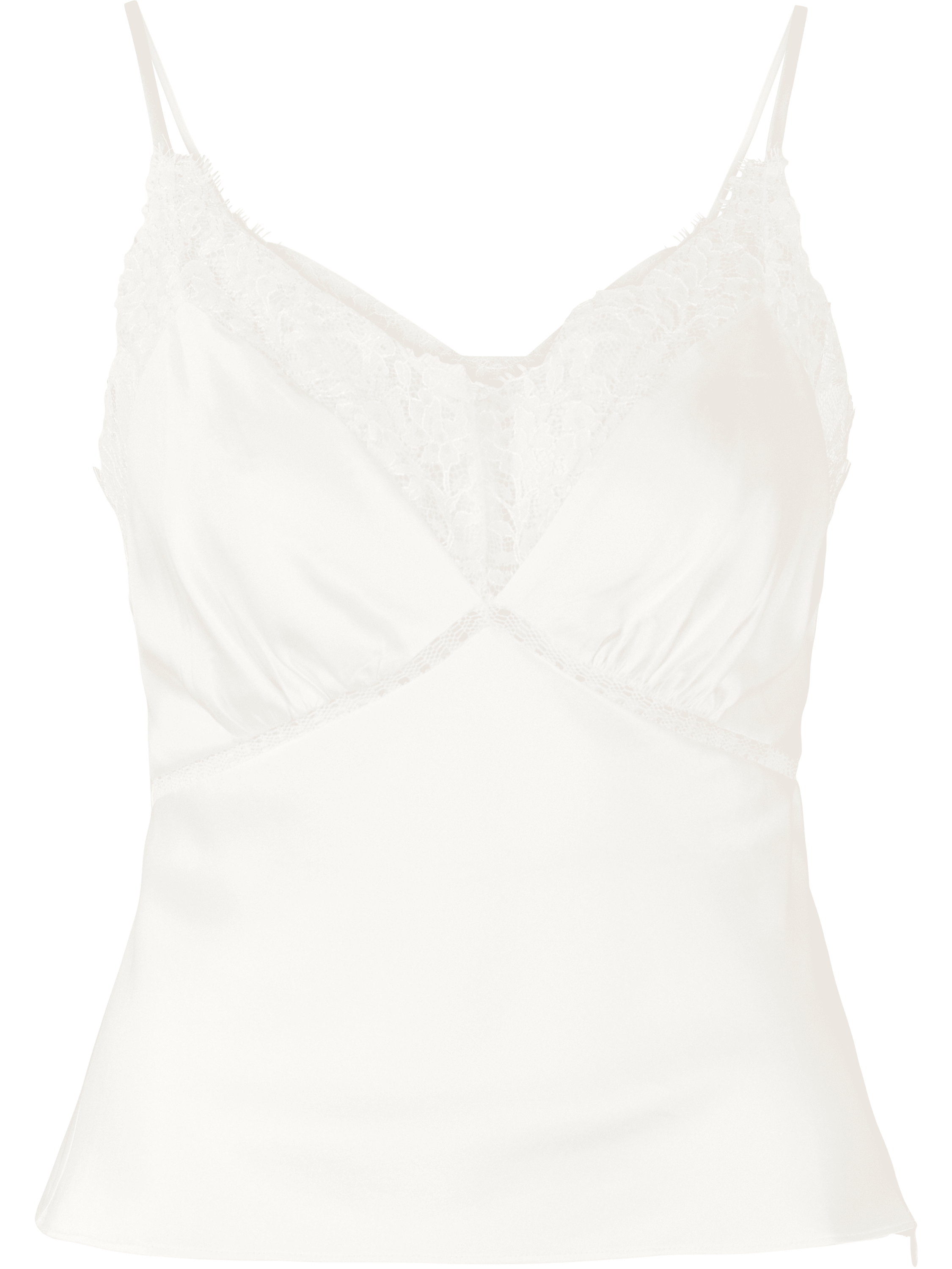 Frame Seidentop mit Spitze Crème, Produktansicht – UNGER.DE