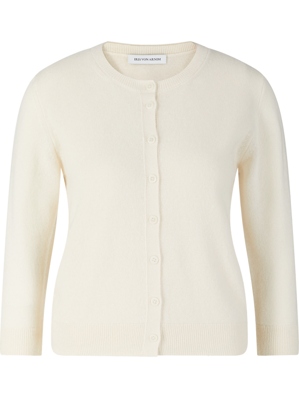 Cashmere-Seide Twin-Set 'Niara' Ecru