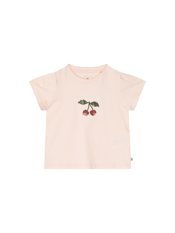 T-Shirt 'Famo' mit Pailletten Rosé