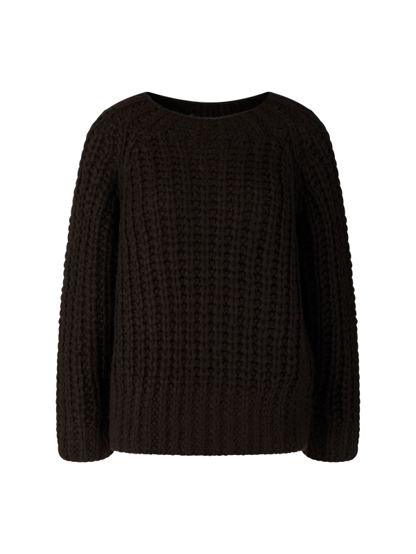 Handgestrickter Cashmere-Seidenpullover 'Valencia' Schokolade