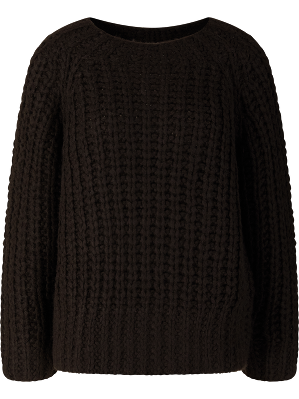 Handgestrickter Cashmere-Seidenpullover 'Valencia' Schokolade