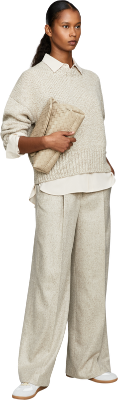 'Maisie' Cashmere Jumper – Alabaster/Ecru