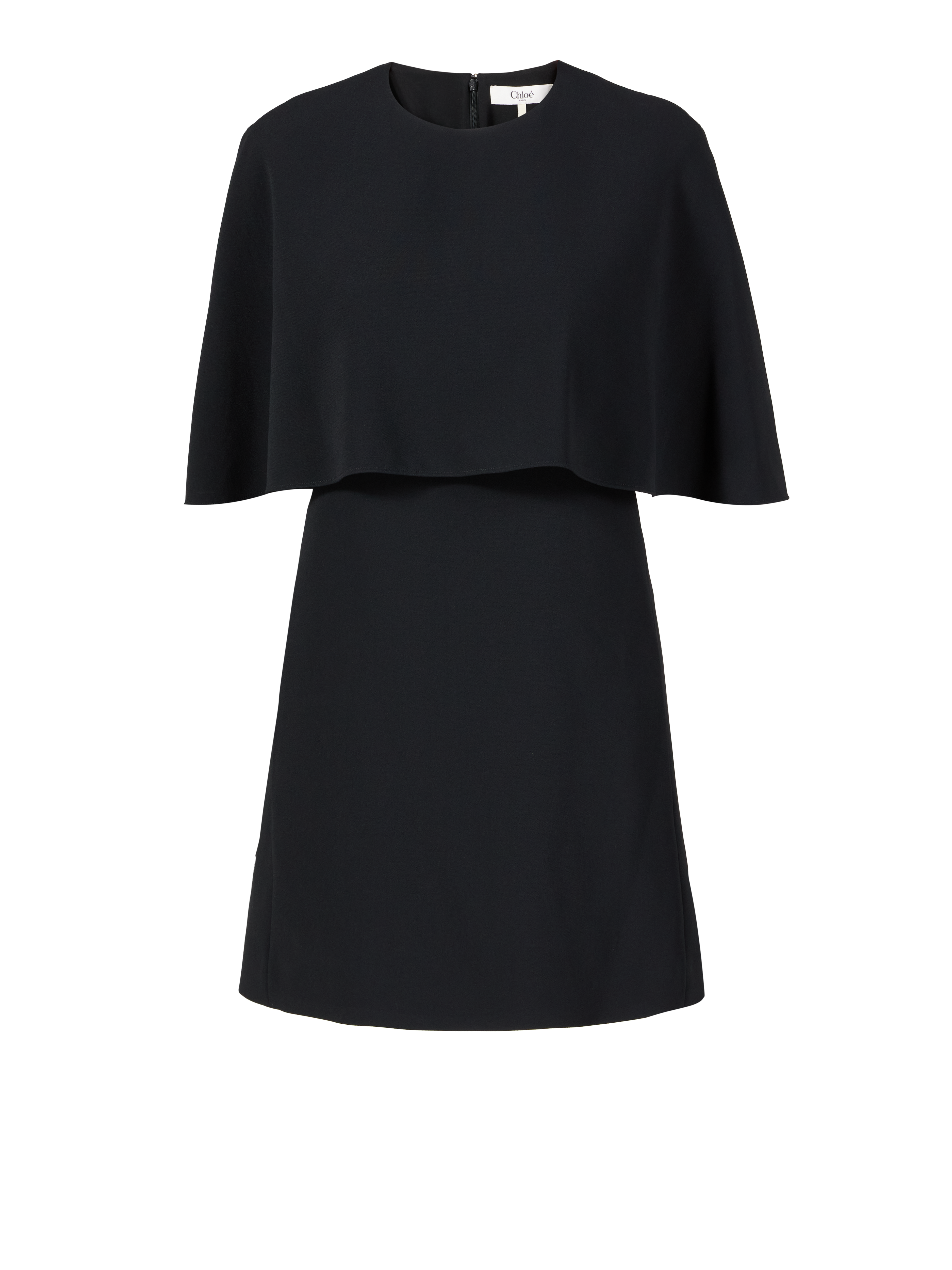 Minikleid mit Cape Schwarz