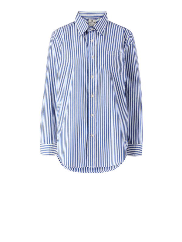 Gestreiftes Hemd Marineblau