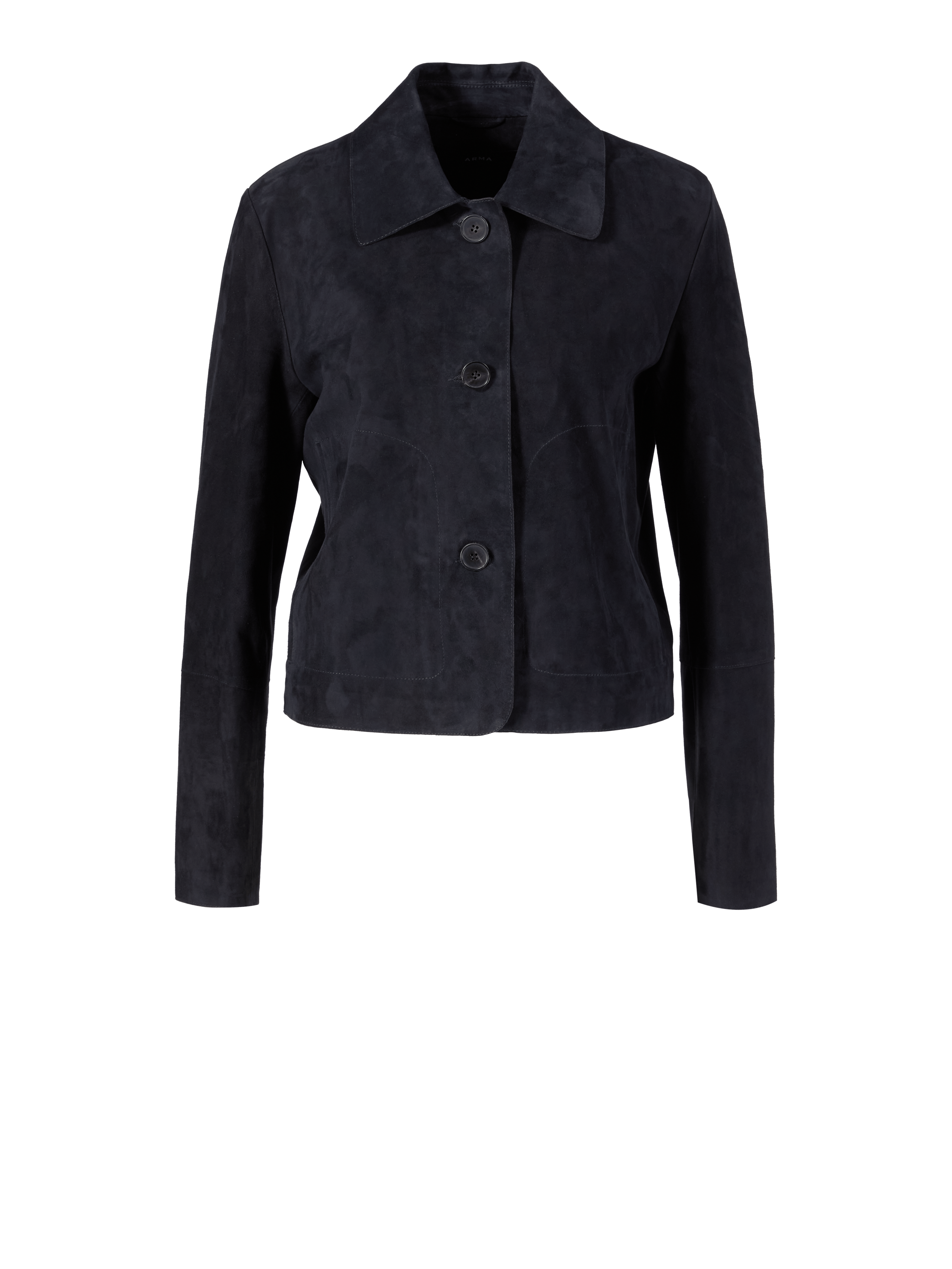 Suede jacket 'Emy' navy blue