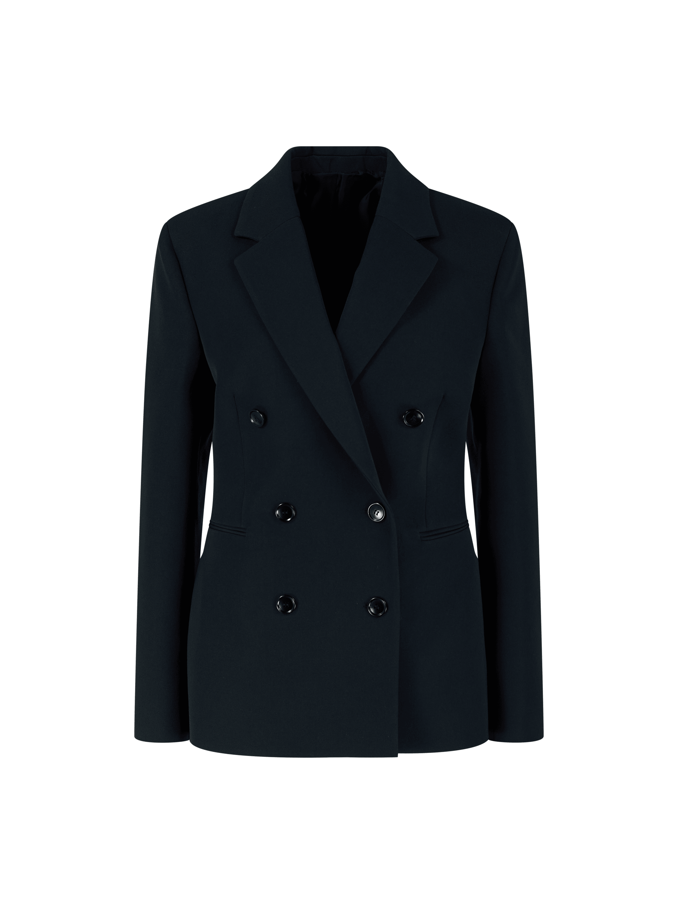 Blazer aus Wollkrepp Marineblau