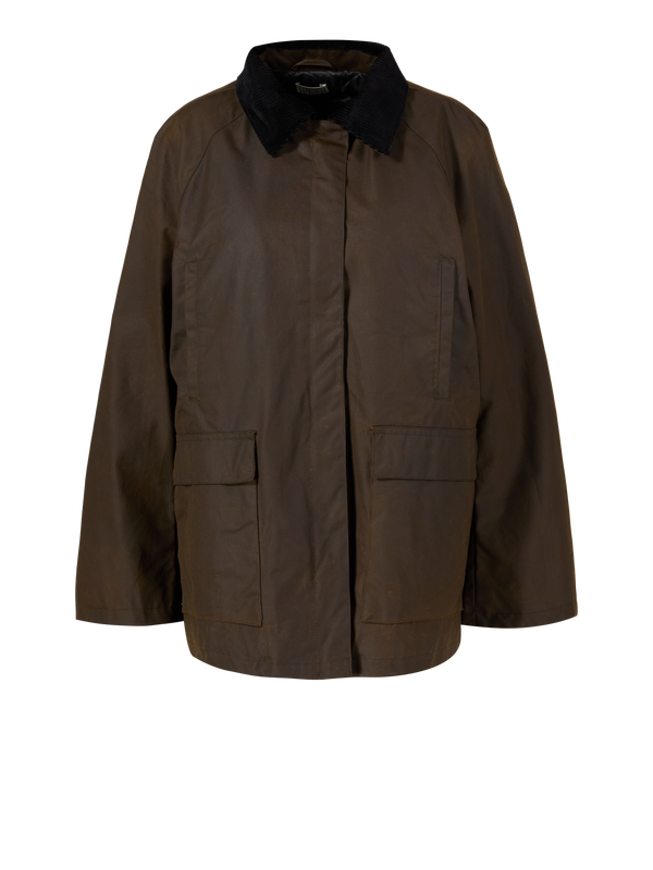Wachsjacke in Braun