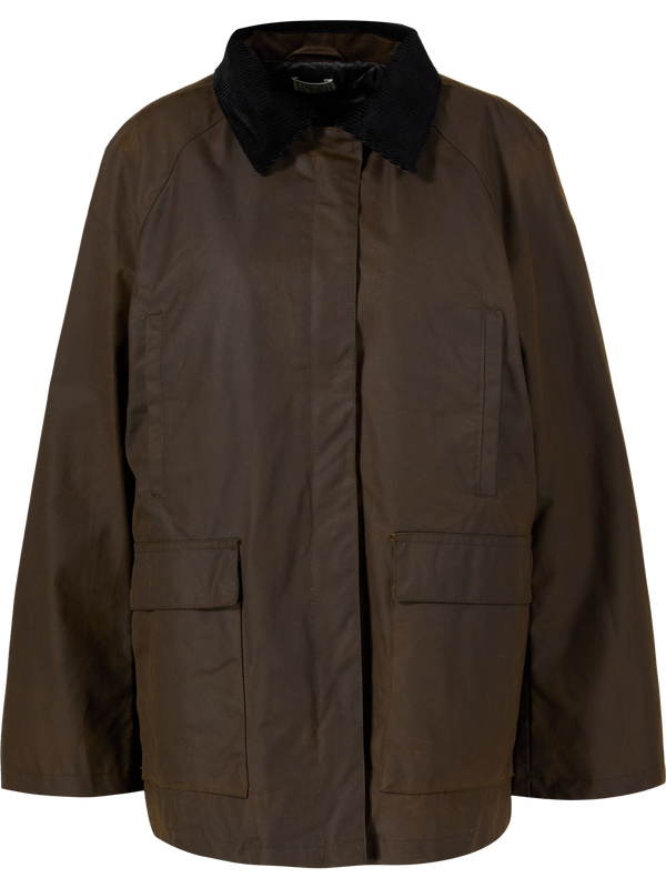 Wachsjacke in Braun